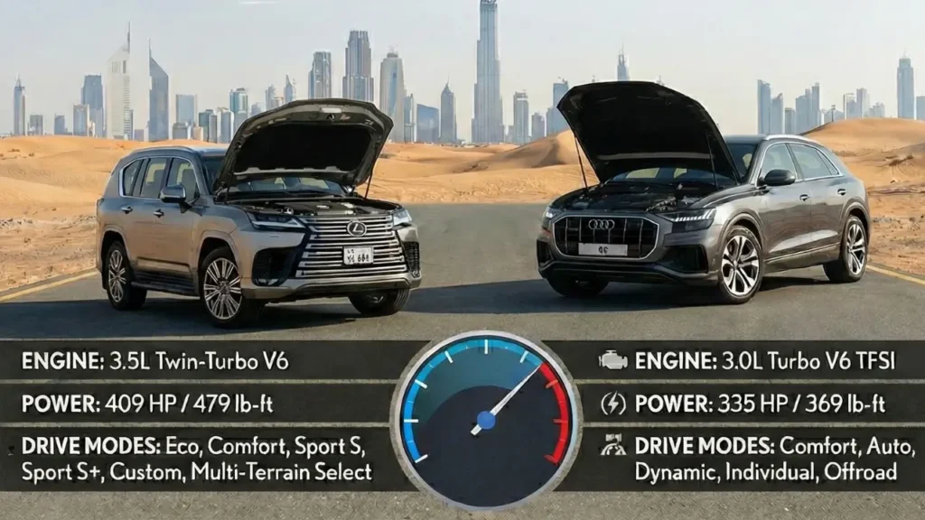 Performance Comparison (Engine, Power, Drive Modes)
